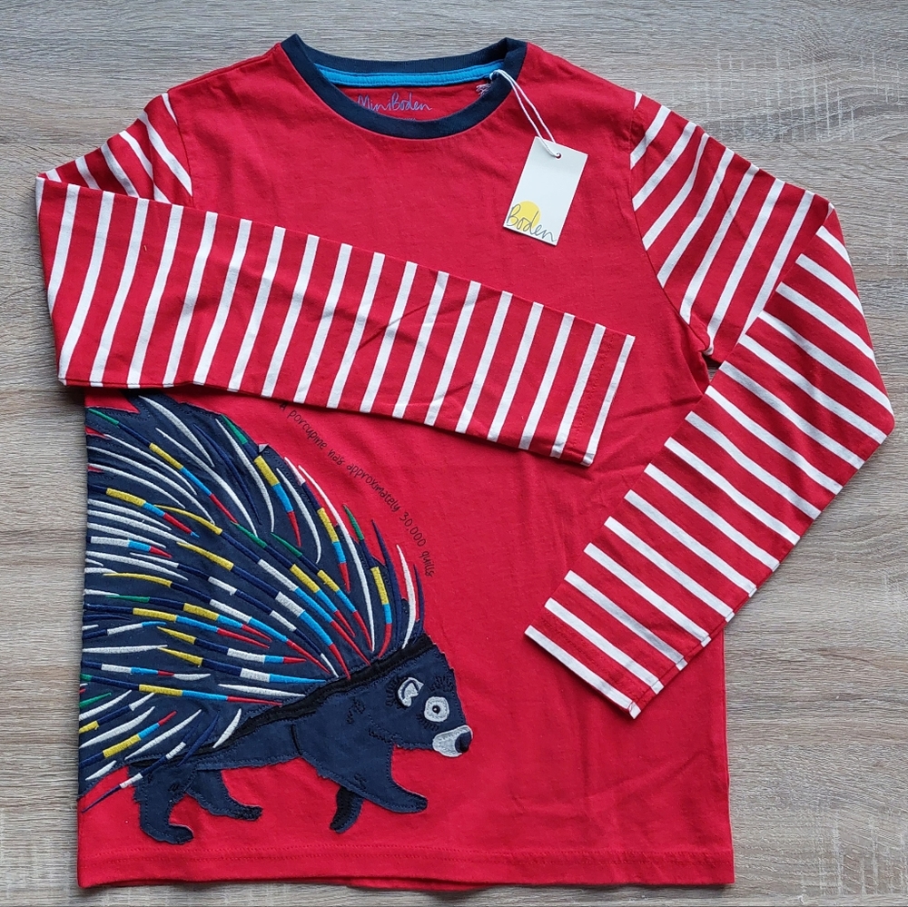 2021 nwt Mini Boden porcupine tee 11-12 years